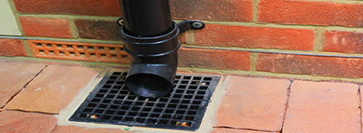 Downspouts or rainwater pipes