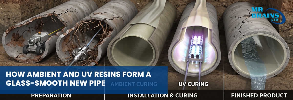 How Ambient and UV Resins Form a Glass-Smooth New Pipe